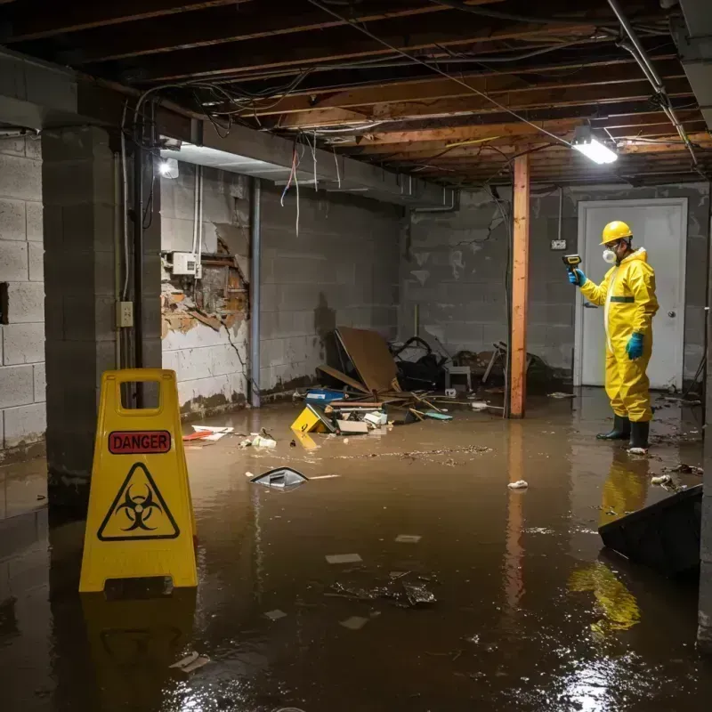 Flooded Basement Electrical Hazard in Parkin, AR Property